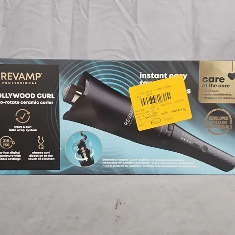 BOXED REVAMP HOLLYWOOD CURL AUTO-ROTATE CERAMIC CURLER CL-2000X-GB 