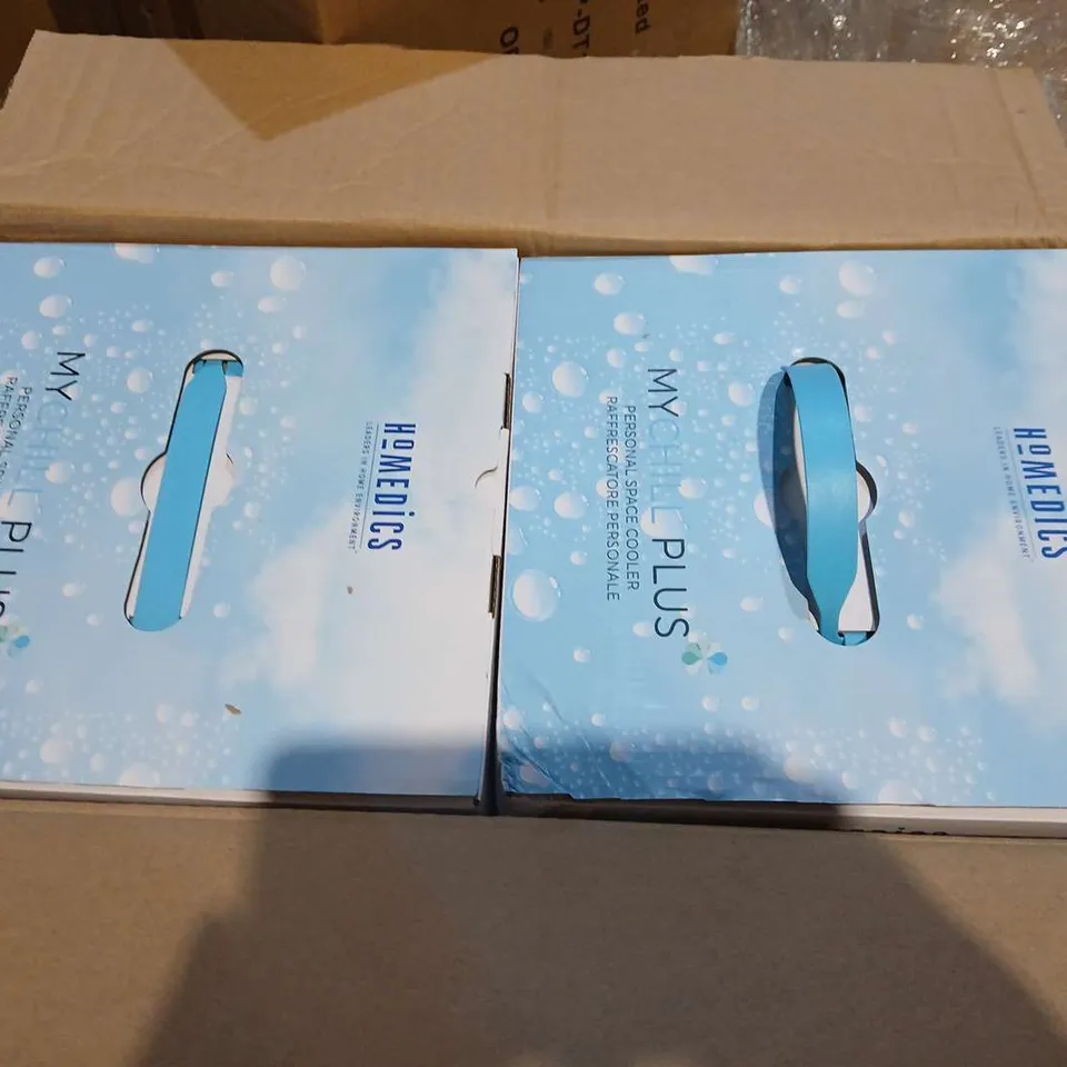 LOT OF 2 BOXED HOMEDICS MY CHILL PLUS PERSONAL SPACE COOLERS