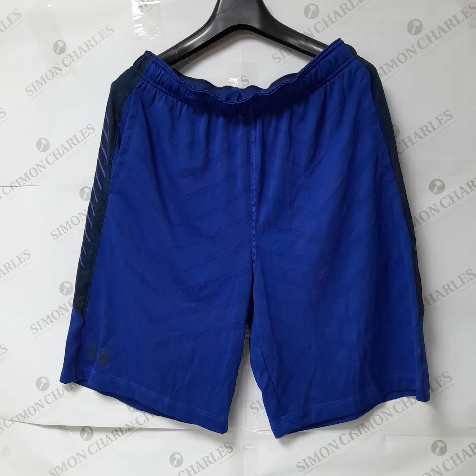 UNDER ARMOUR MENS LOOSE SPORTS SHORTS IN BRIGHT BLUE SIZE L