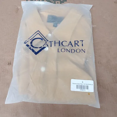 CATHCART LONDON MUSTARD DECO POLO – SIZE S
