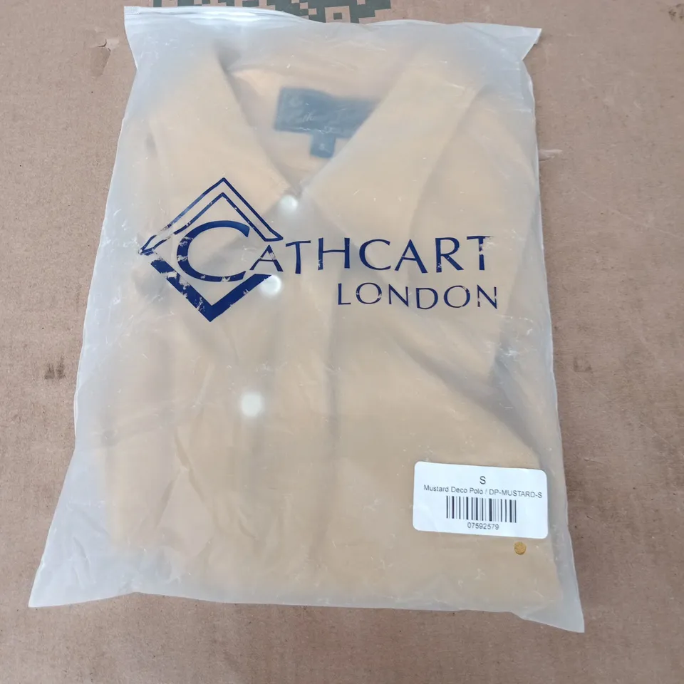 CATHCART LONDON MUSTARD DECO POLO – SIZE S