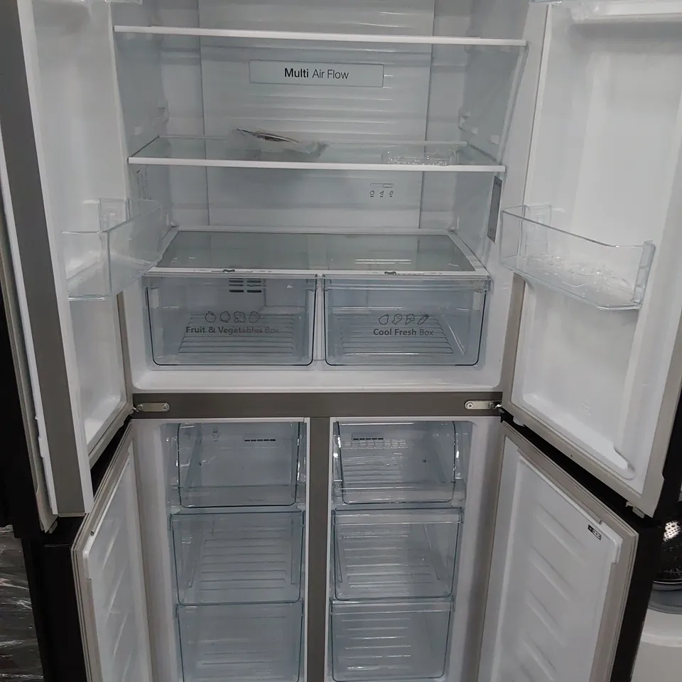 FRIDGEMASTER BLACK AMERICAN STYLE FRIDGE FREEZER 