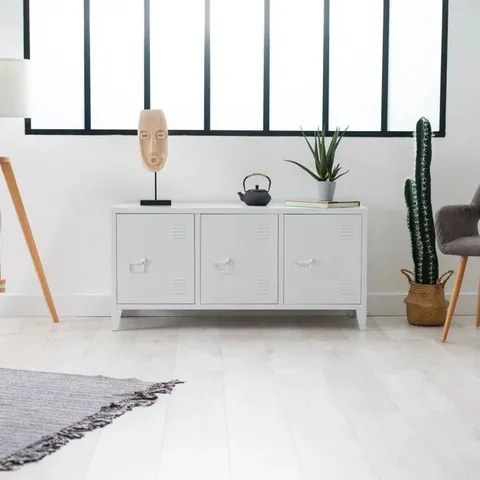 BOXED MEDRANO 120CM WIDE STEEL SIDEBOARD