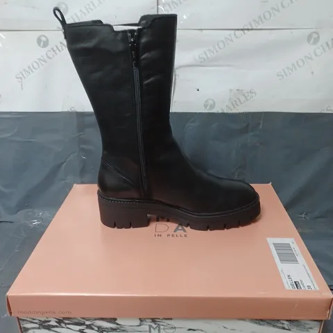 MODA IN PELLE LEATHER BOOTS BLACK SIZE EU 39