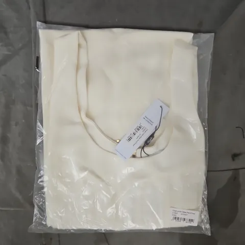 BAGGED CLOSET LONDON MIDAXI PENCIL DRESS IN IVORY SIZE UK 8