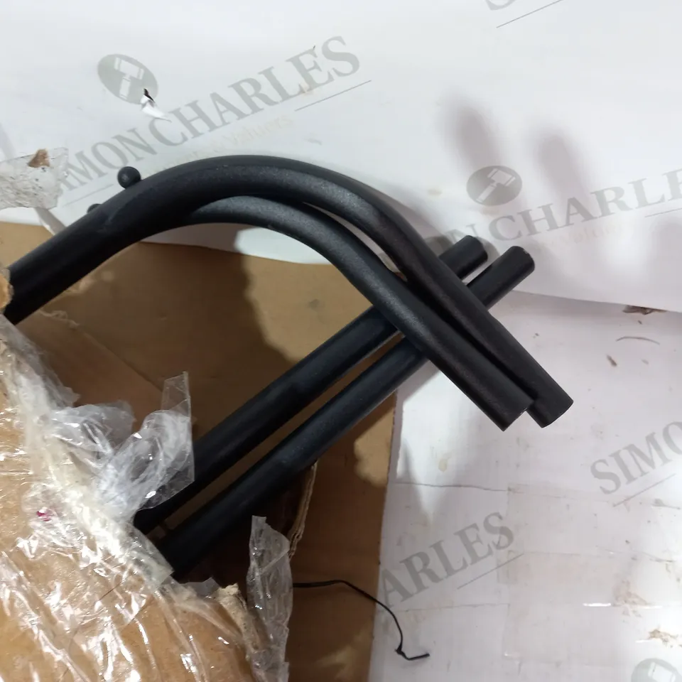 BOXED DESIGNER CHARCOAL METAL CLOTHES RACK (COLLECTION ONLY)