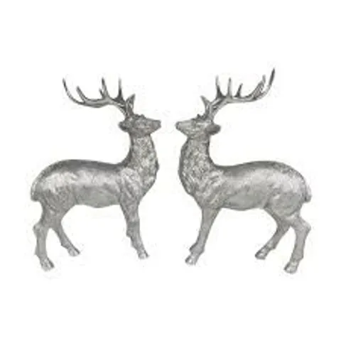 HOME STORIES SET OF 2 STAG DECORATIONS