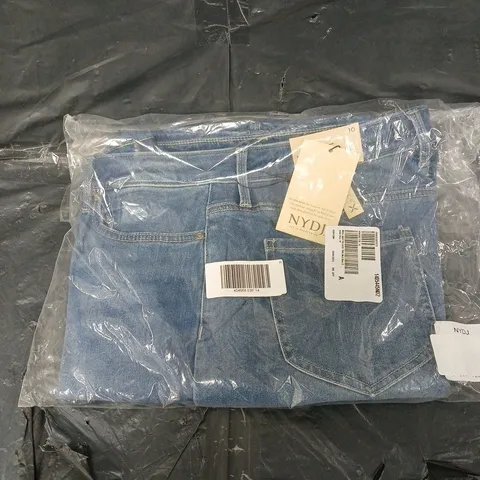 SEALED NYDJ MIA PALAZZO MID BLUE DENIM JEANS - 14 