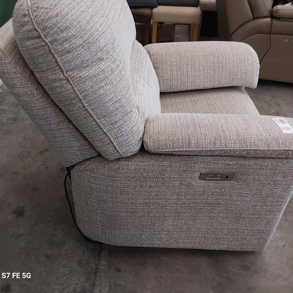 QUALITY BRITISH DESIGNER G PLAN CHADWICK POWER RECLINING EASY CHAIR LOOM SHALE FABRIC 