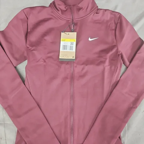 NIKE LONG SLEEVE WOMEN'S RUNNING JACKET IN BURGUNDY SIZE SMALL