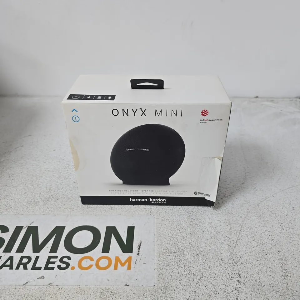 HARMAN/KARDON ONYX MINI PORTABLE BLUETOOTH SPEAKER – BOXED