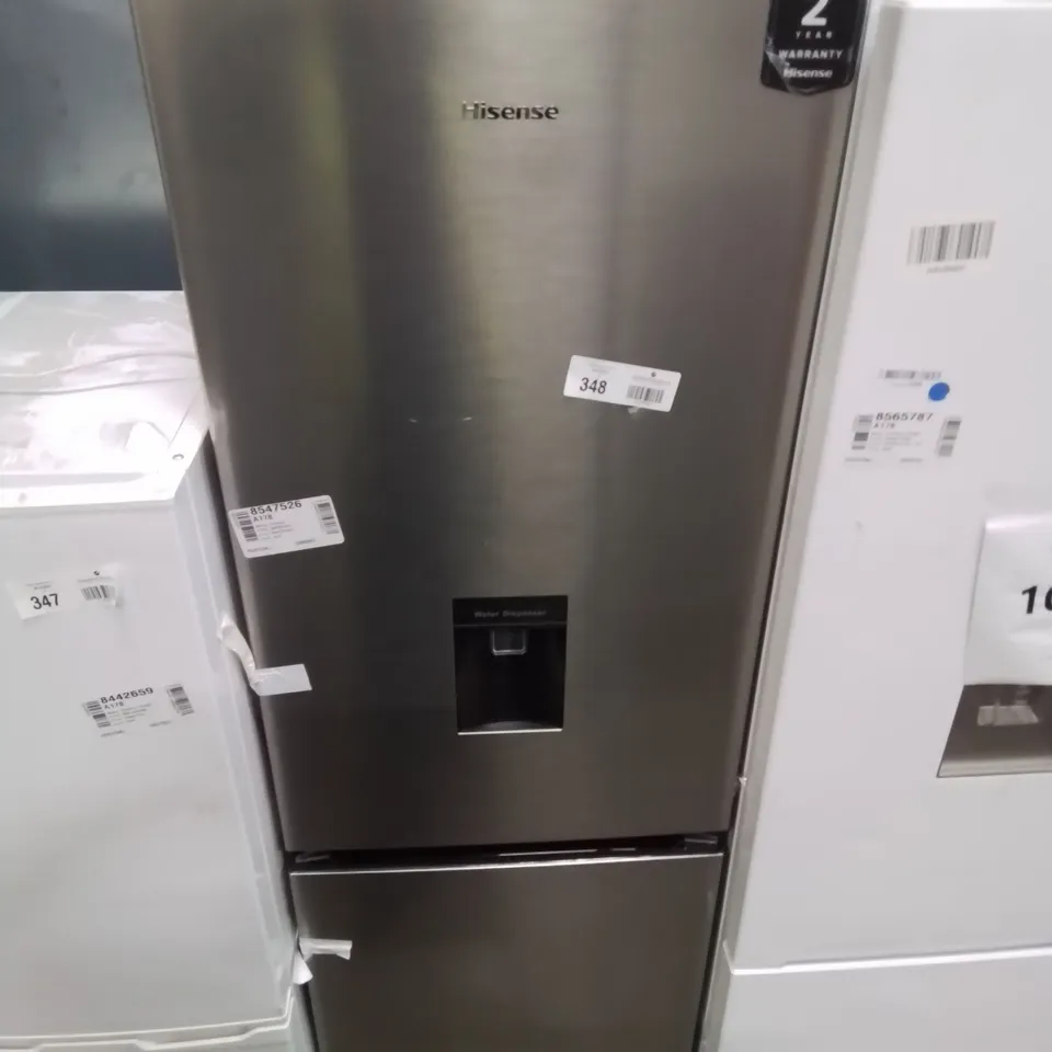 HISENSE RB327N4WCE 55CM FREESTANDING 50/50 FRIDGE FREEZER - 251 LITRE CAPACITY - TOTAL NO FROST - NON-PLUMBED WATER DISPENSER - SILVER