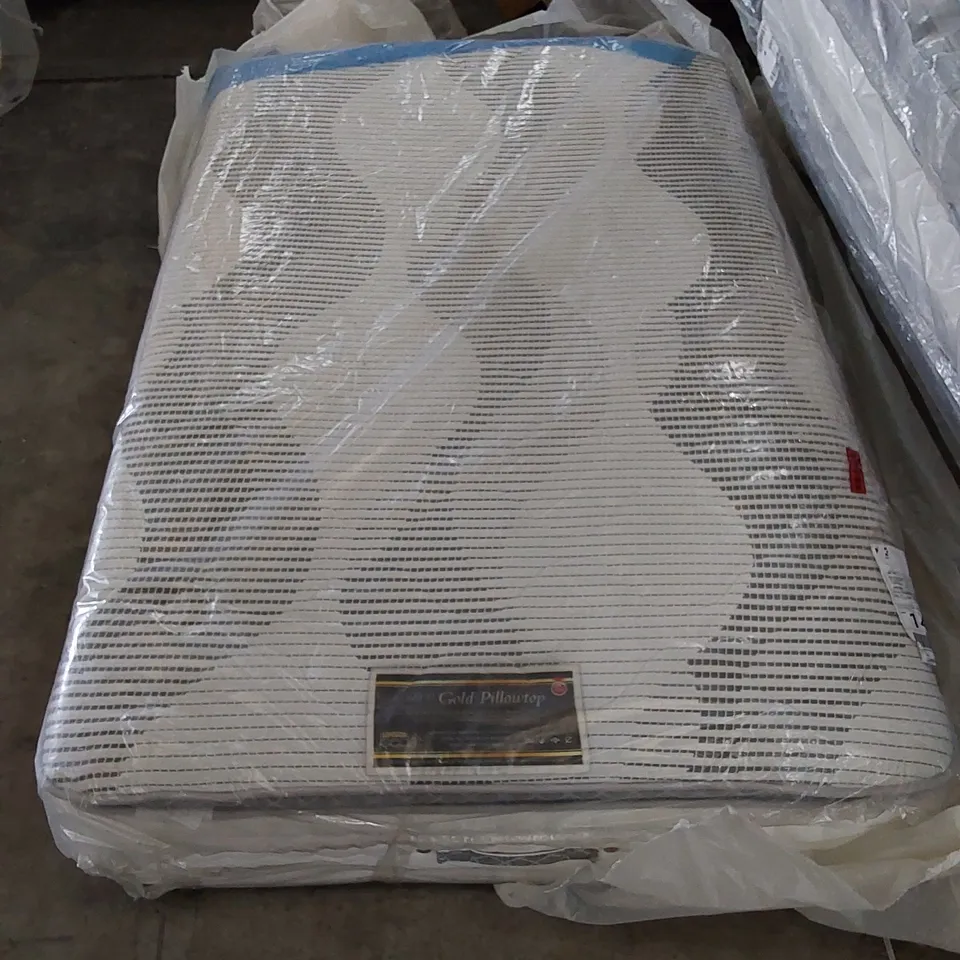 BAGGED SOMNIOR BEDS 120CM SMALL DOUBLE SIZED 6000 GOLD PILLOWTOP POCKET SPRUNG AND MEMORY FOAM MATTRESS
