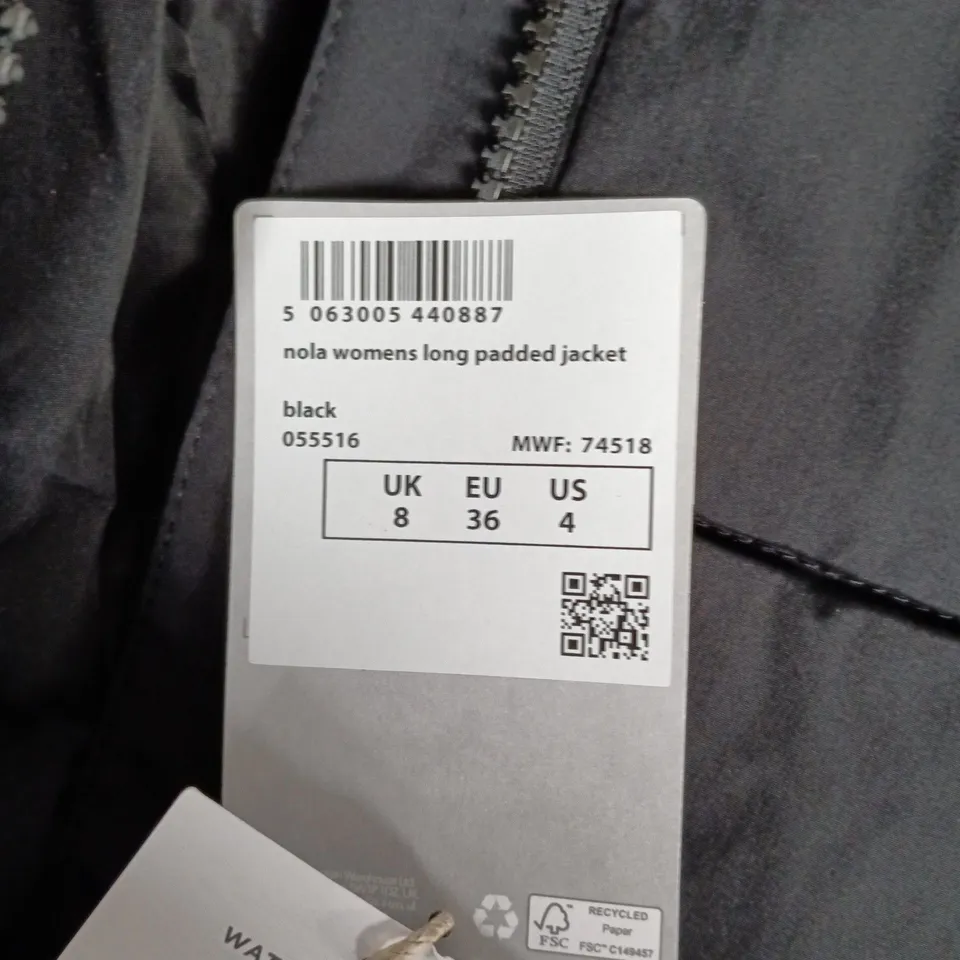 MOUNTAIN WAREHOUSE WOMEN'S LONG PADDED JACKET – BLACK WITH FUR HOOD (NOLA)