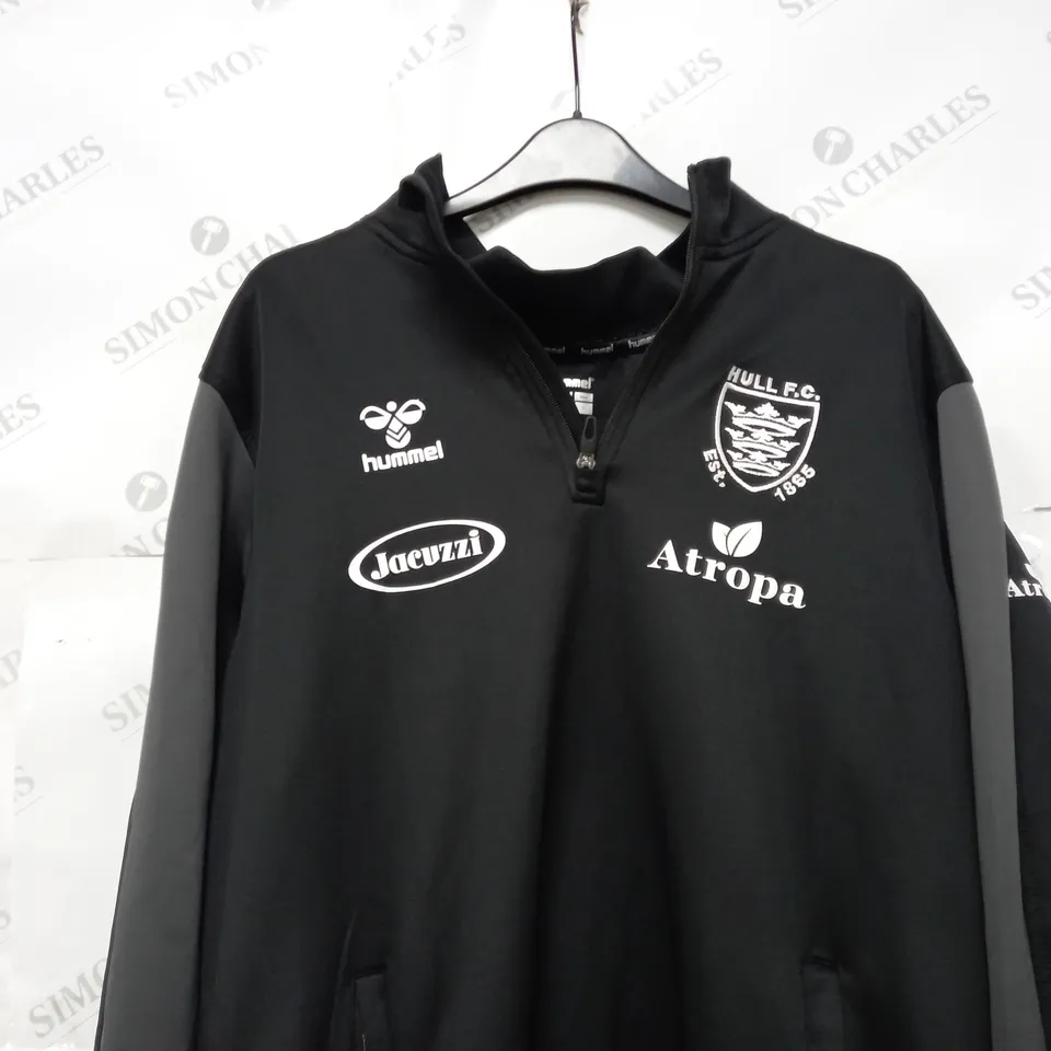 HUMMEL QUARTER ZIP FLEECE IN BLACK - MEDIUM