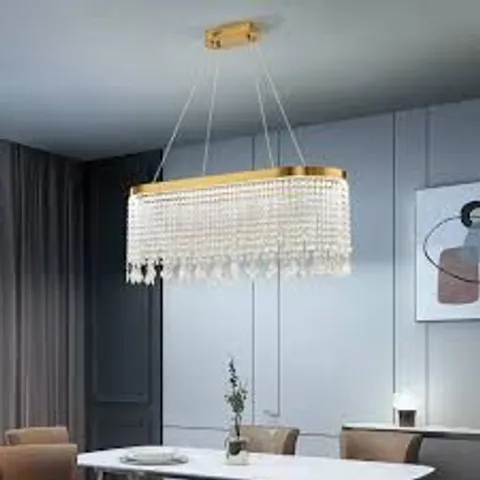 BOXED VARD 1-LIGHT GOLD LED CRYSTAL PENDANT (1 BOX)