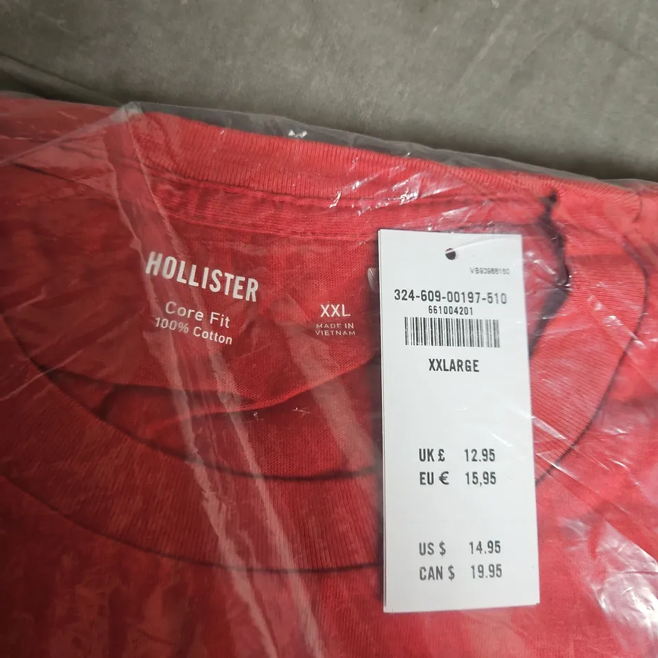Hollister Core Fit Red T‑Shirt – XXL
