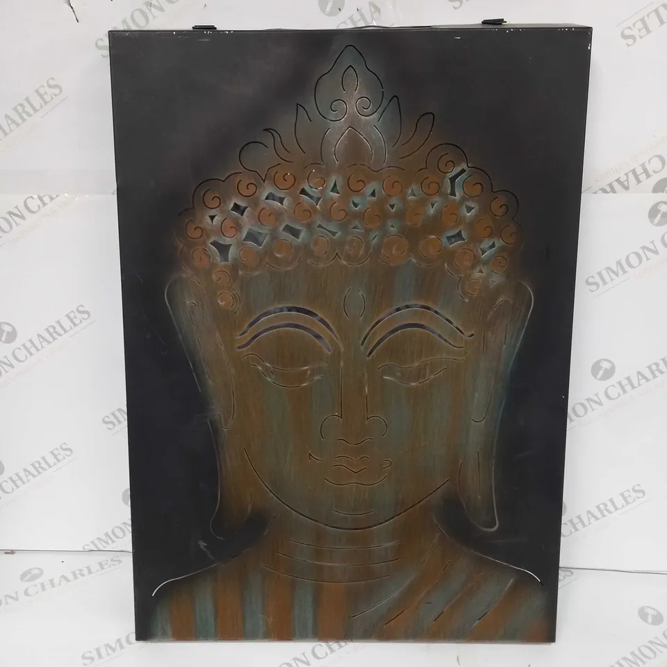 INNOVATORS SOLAR LED PEACEFUL BUDDHA WALL DECOR