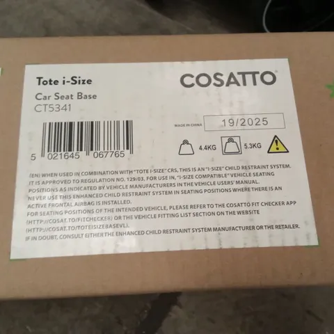 BOXED COSATTO TOTE I-SIZE CAR SEAT BASE