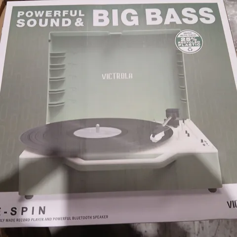 VICTROLA THE RE-SPIN RECORD PLAYER & BLUETOOTH SPEAKER – BOXED