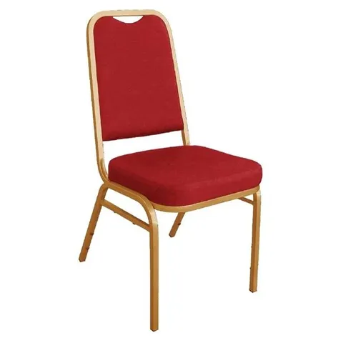 BRAND NEW BOLERO SQUARE BACK BANQUET CHAIR RED & GOLD 