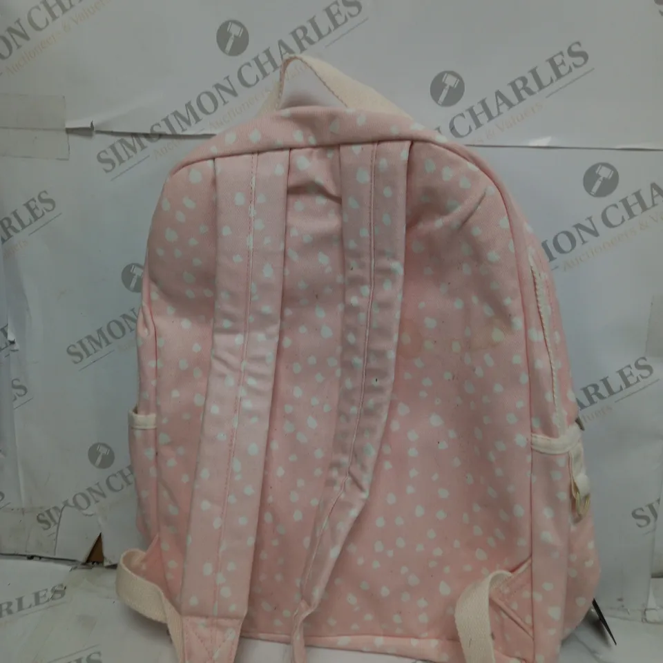 TYPO BABY PINK SPOTTY BACKPACK