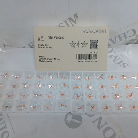 BOXED SWAROVSKI CRYSTAL STAR PENDANTS