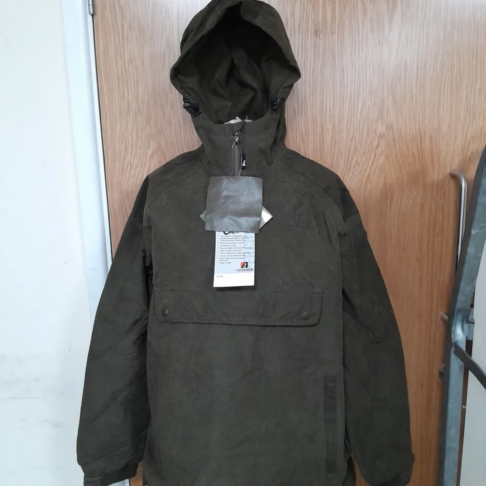 PERCUSSION HIGHLAND HOODY JACKET IN GREEN SIZE L