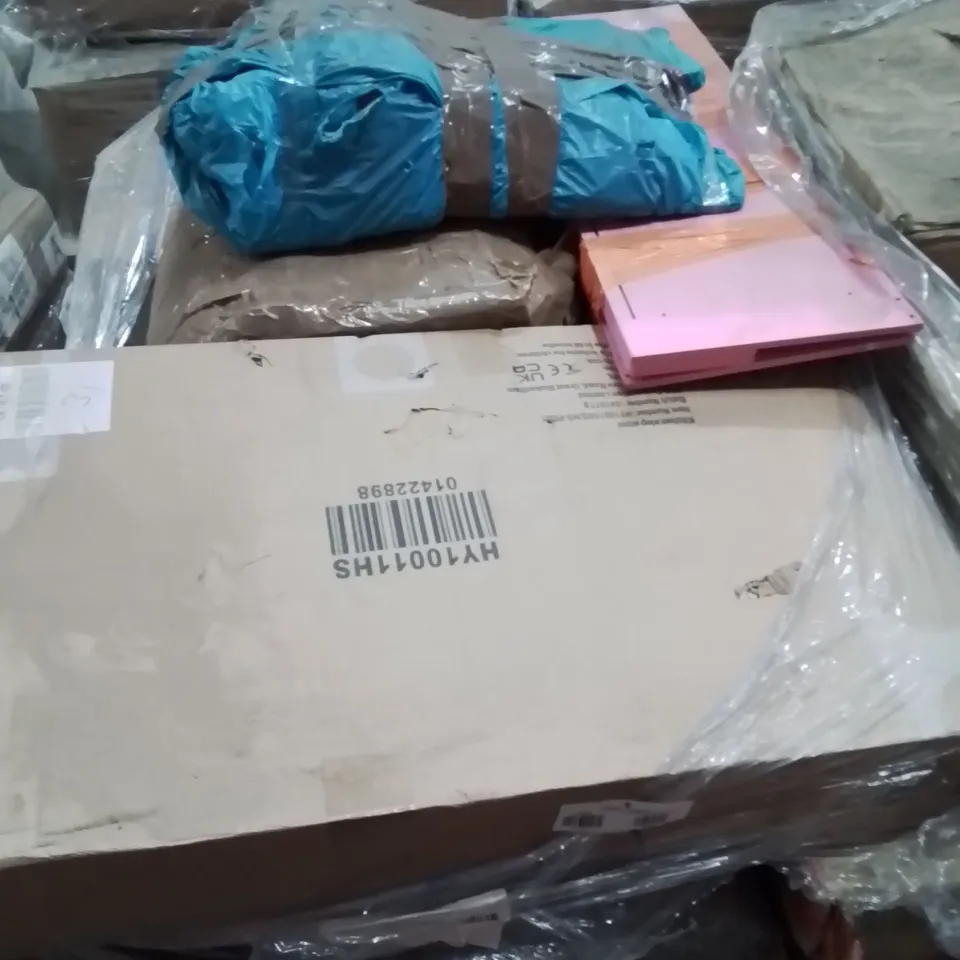 PALLET CONTAINING FURNITURE PARTS CABINETS ECT.