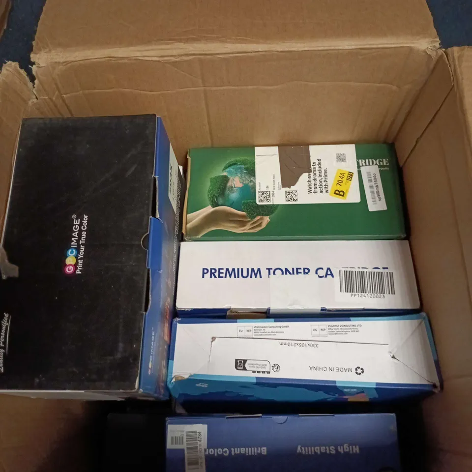 BOX OF APPROXIMATELY 12 ASSORTED TONER PRODUCTS