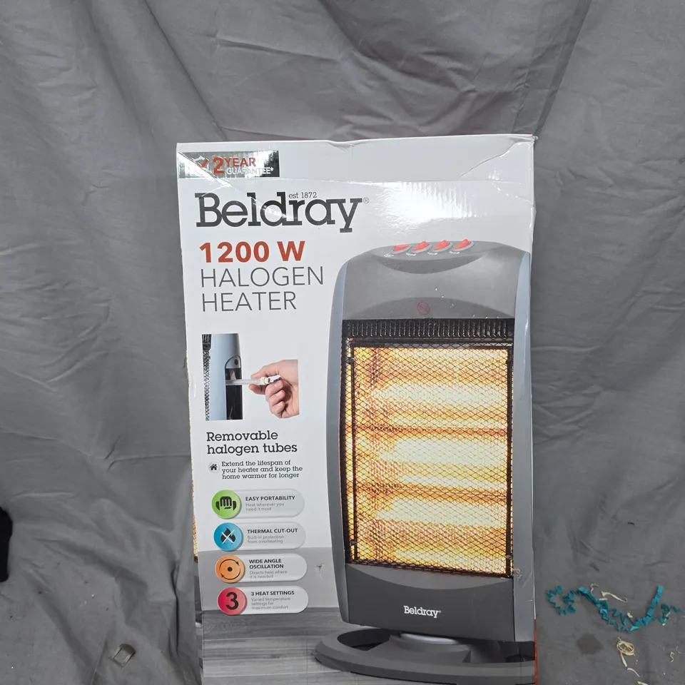 BELDRAY 1200W HALOGEN HEATER – BOXED