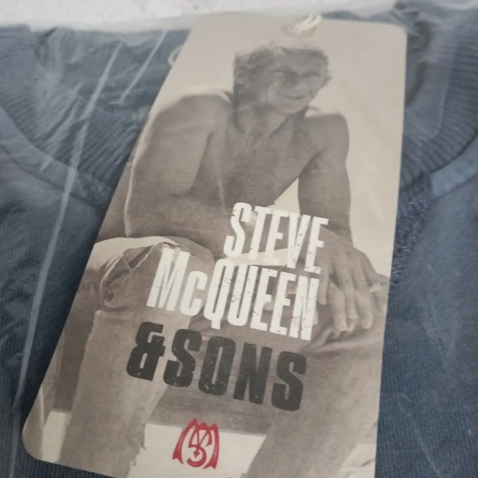 STEVE MCQUEEN & SONS ESCAPE SWEATSHIRT - BLUE, SIZE L