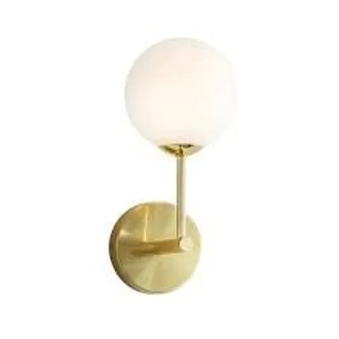 BOXED ENDON OTTO 1 LIGHT WALL LIGHT BRASS OPAL