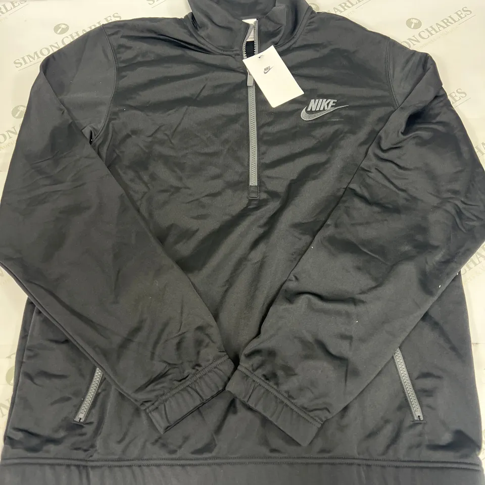 NIKE PK BASIC TRACK TOP IN BLACK SIZE LARGE 