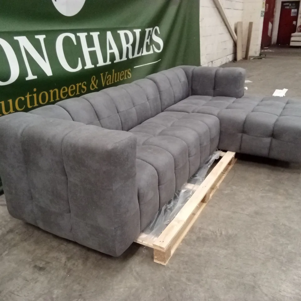 ALUXO TRIBECA MODERN FABRIC CORNER SOFA L SHAPE