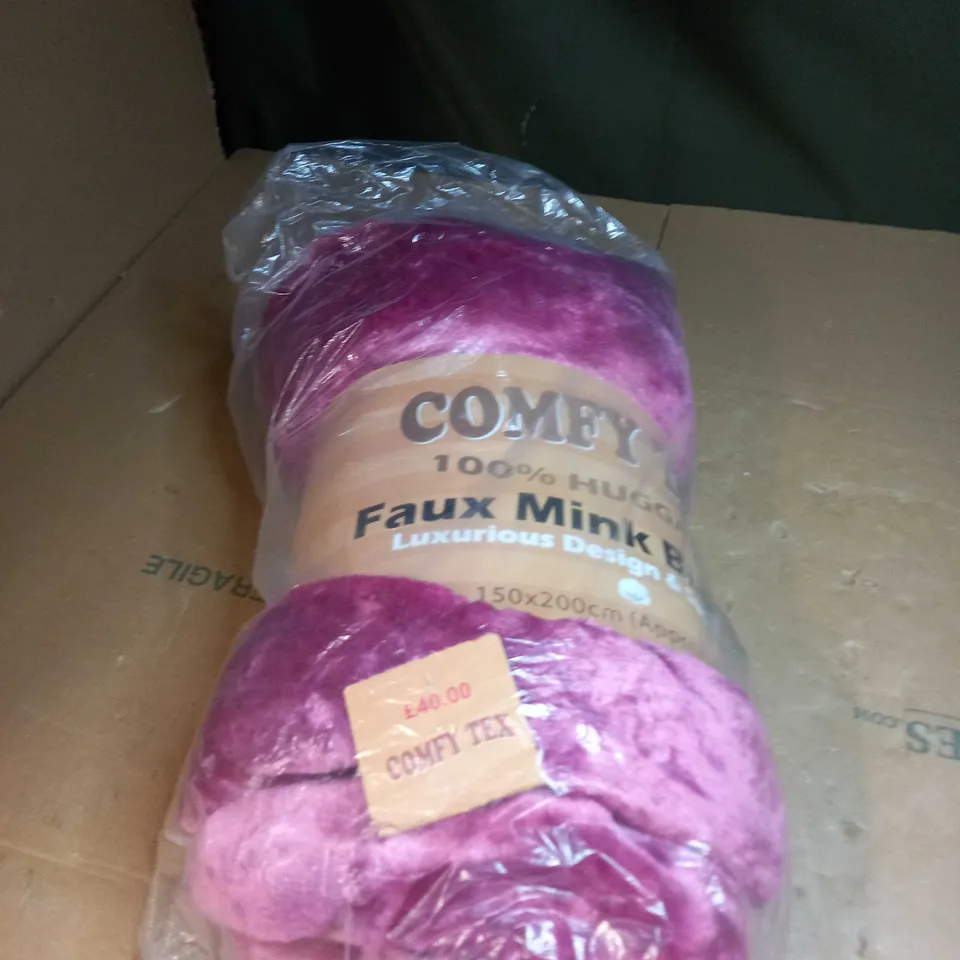 COMFY TEX FAUX MINK BLANKET 