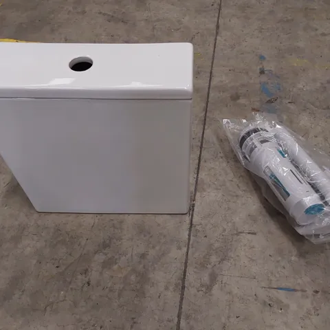 BOXED WHITE CERAMIC CISTERN & INTERNALS 370 Γ 125 Γ 390mm