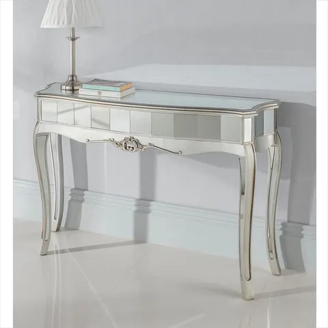 BRAND NEW HOMES DIRECT 365 120CM GLASS TOP CONSOLE TABLE