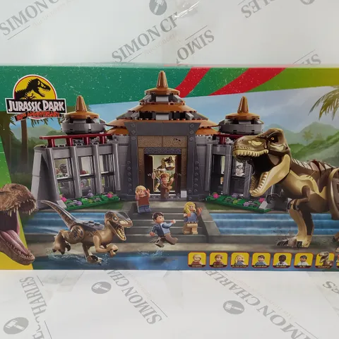 BOXED LEGO JURASSIC PARK 30TH ANNIVERSARY VISITOR CENTRE: T. REX & RAPTOR ATTACK 76961