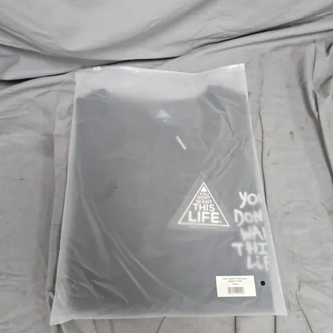 BAGGED YOU DONT WANT THIS LIFE REFLECTIVE BLACK PAINTER TEE - SIZE XL