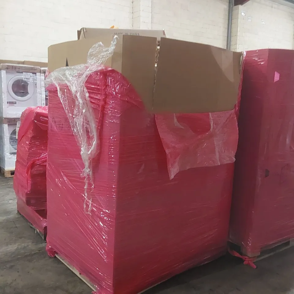 PALLET OF ASSORTED ITEMS INCLUDING: MONITOR STANDS, YOGA MAT ECT