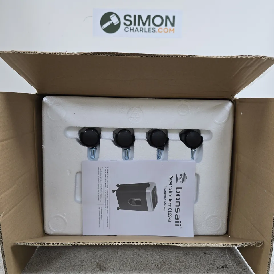 BONSAII PAPER SHREDDER CL169-B – BOXED OFFICE SHREDDER WITH MANUAL