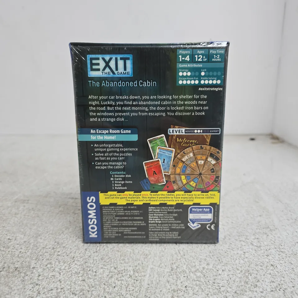 EXIT THE GAME THE ABANDONED CABIN CARD GAME