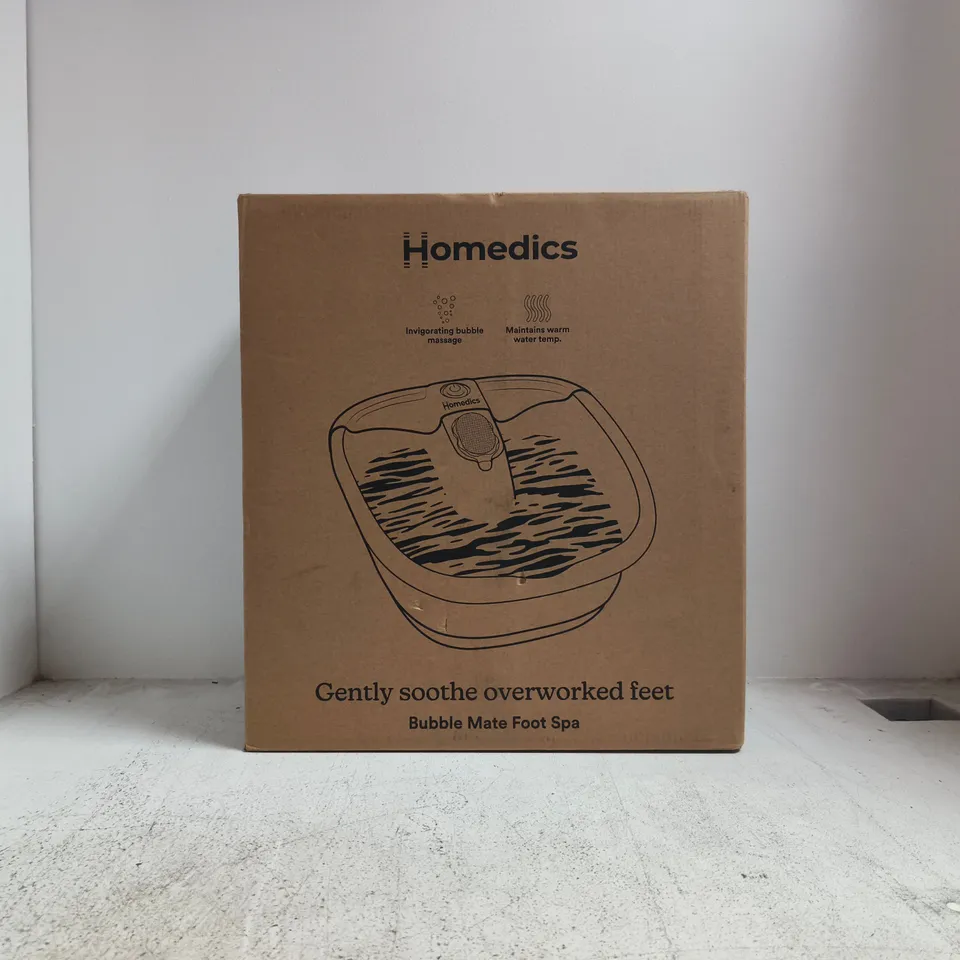 HOMEDICS BUBBLE MATE FOOT SPA – BOXED