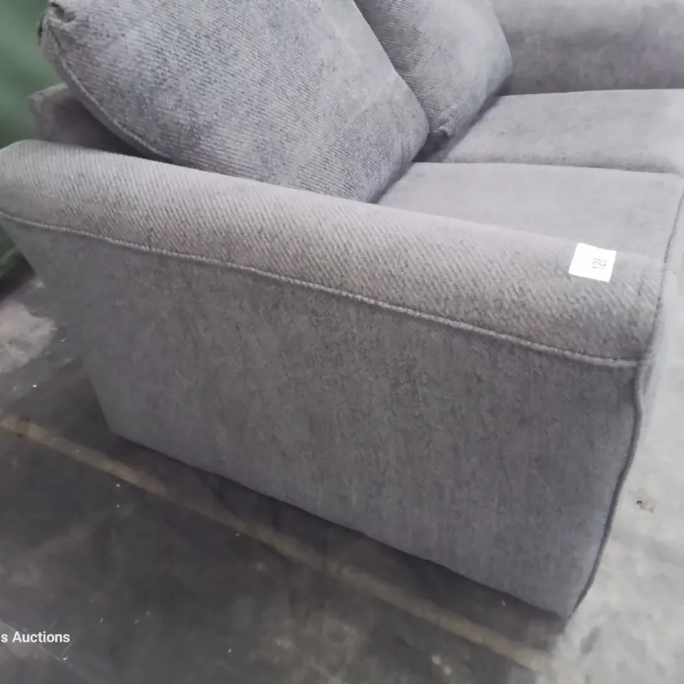 DESIGNER KAYLEIGH TWO SEATER SOFA GREY FABRIC 