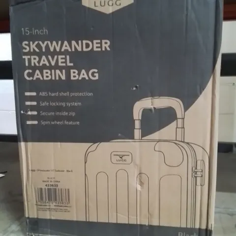 BOXED LUGG 15INCH SKYWANDER TRAVEL CABIN BAG BLACK
