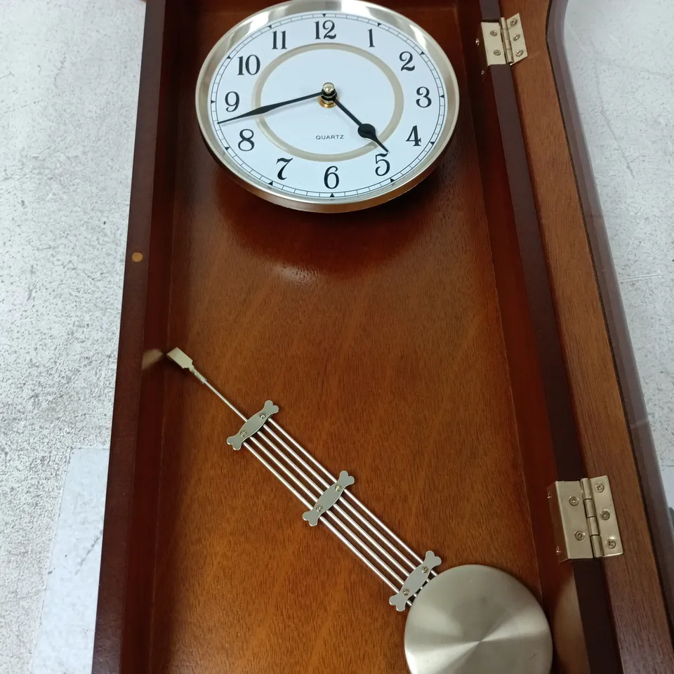 DECORATIVE WOODEN PENDULUM CLOCK
