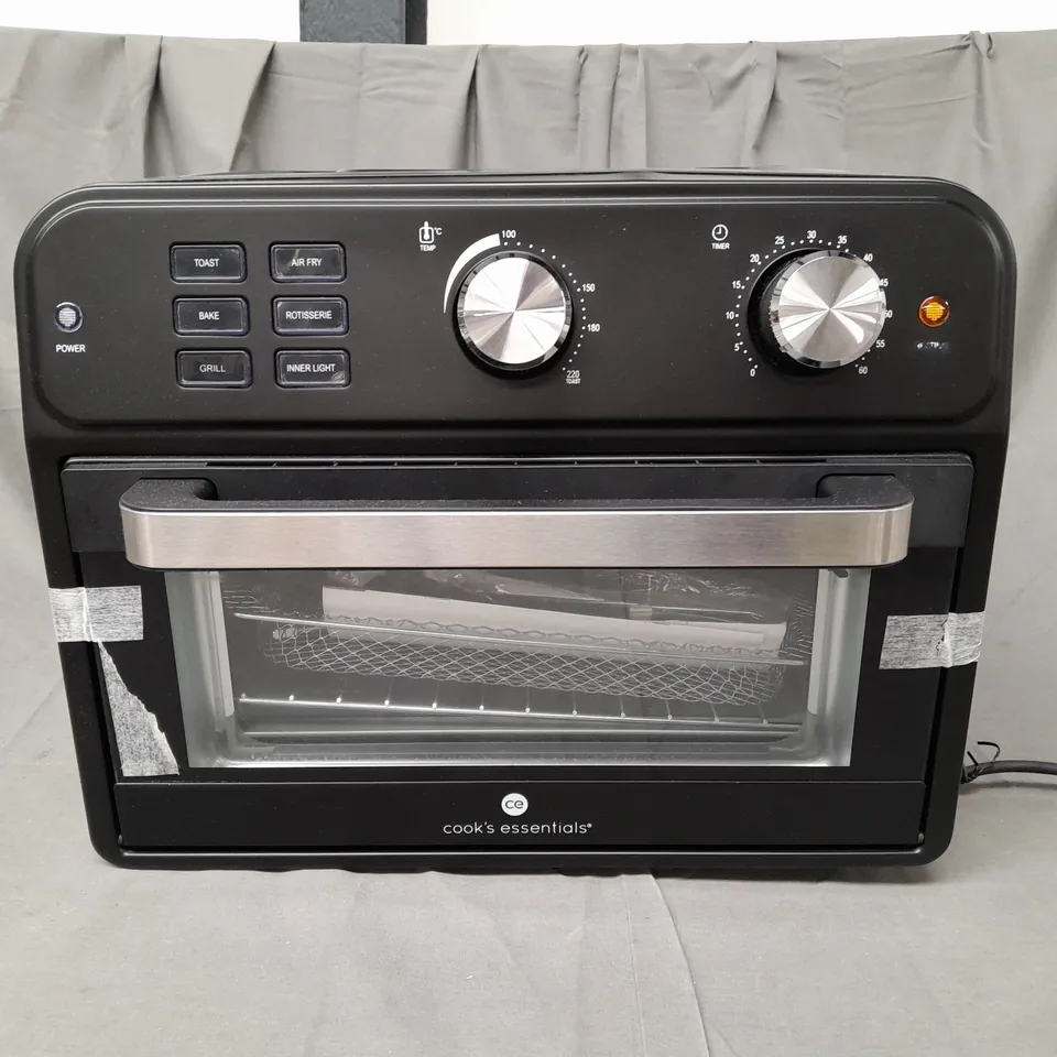 BOXED COOK'S ESSENTIAL 21-LITRE AIRFRYER OVEN IN BLACK