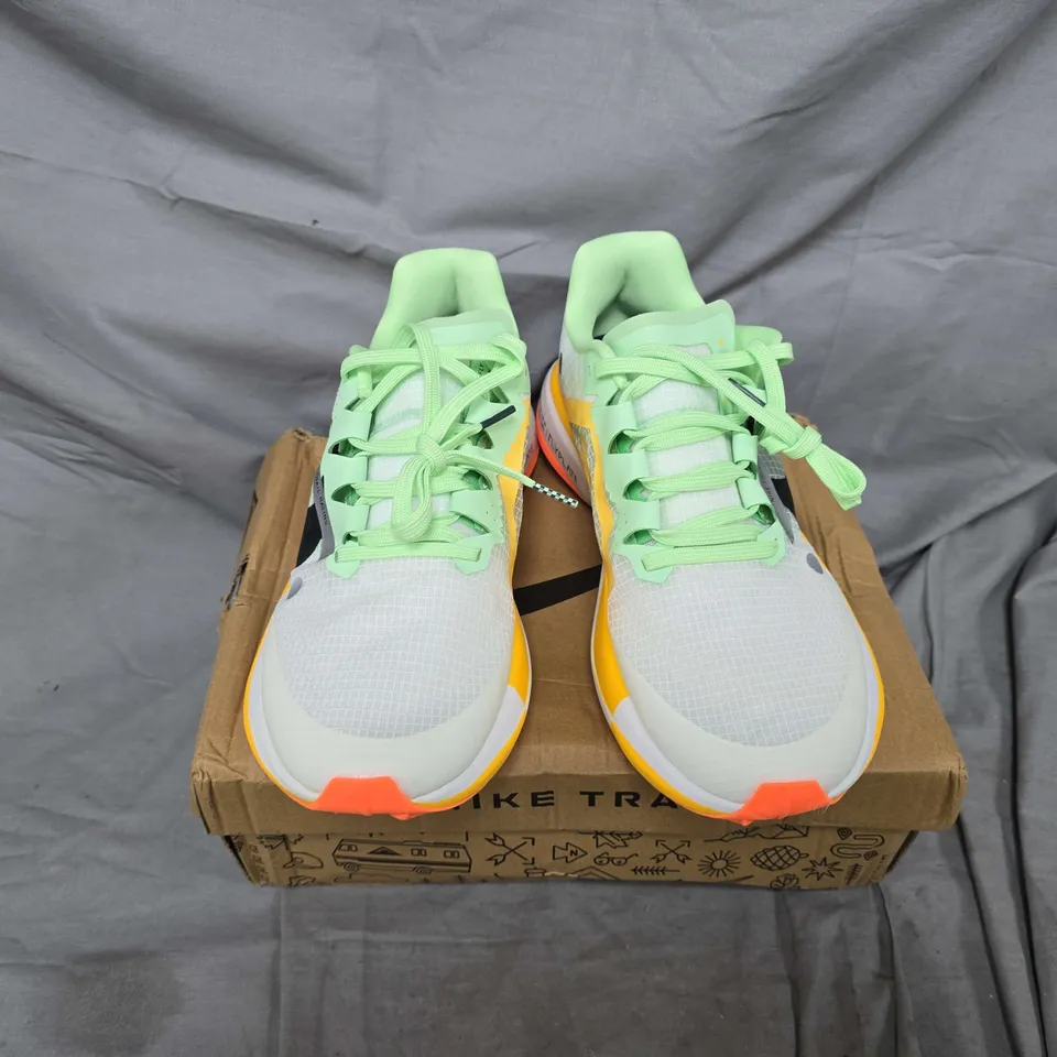 BOXED PAIR OF NIKE ZOOMX ULTRAFLY TRAIL IN WHITE MULTI - UK 9