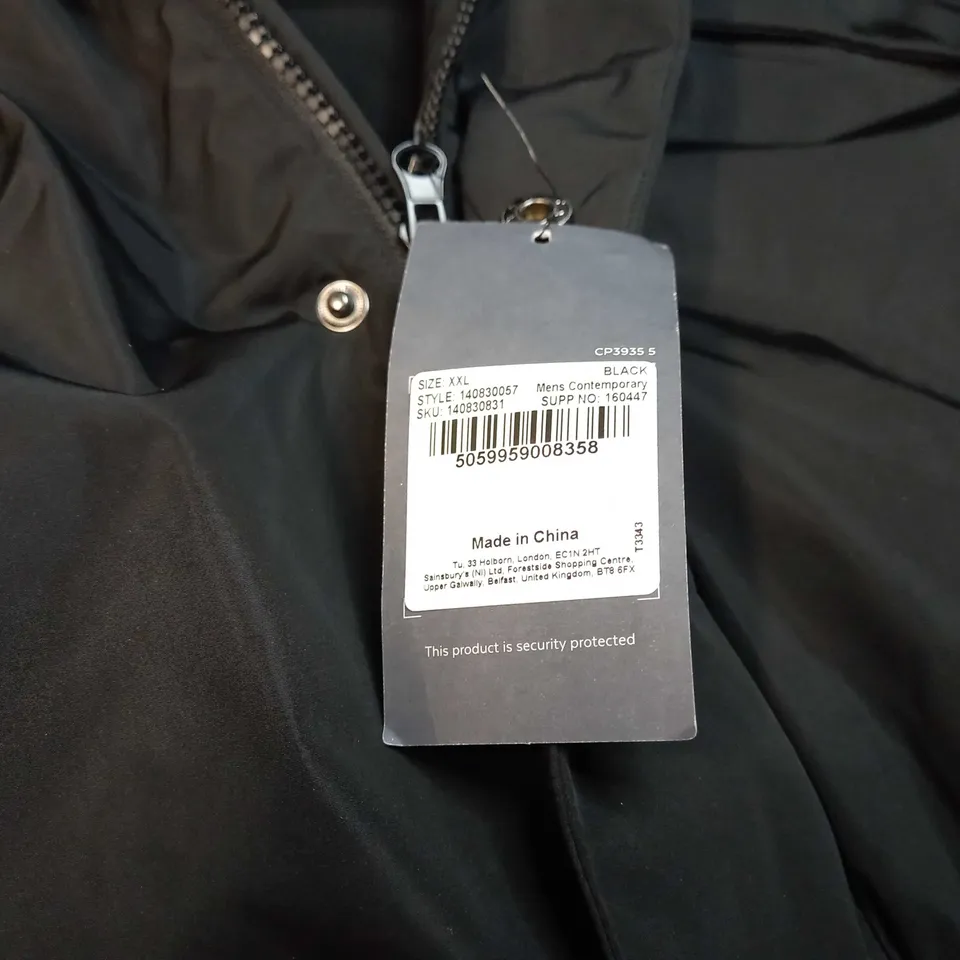 TU MAN BLACK PADDED/FLEECE LINED WINTER COAT - XXL